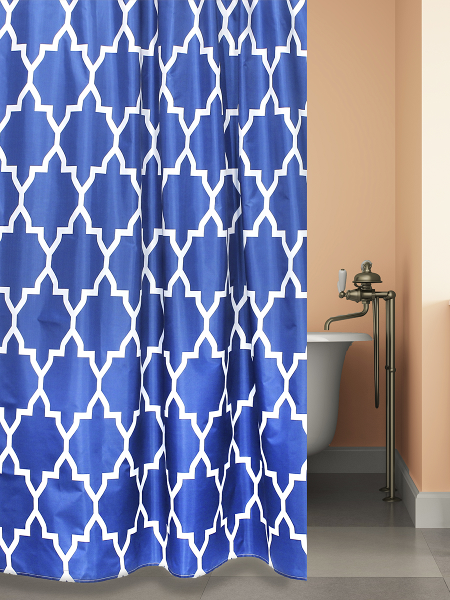 

Штора для ванной BATH PLUS Net Navy (blue)