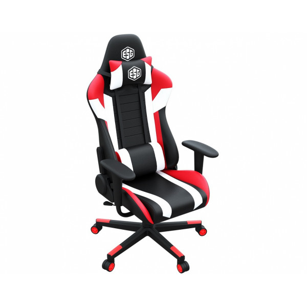 фото Игровое кресло e-sport gear esg-102, белый/красный/черный