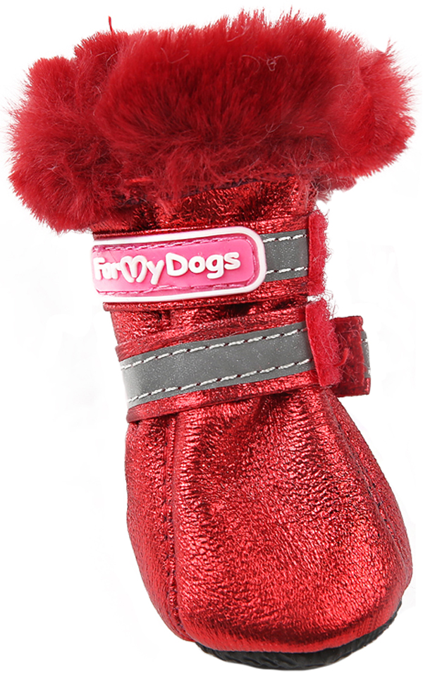 фото Сапоги для собак for my dogs, красные металлик, fmd643-2019 r 1