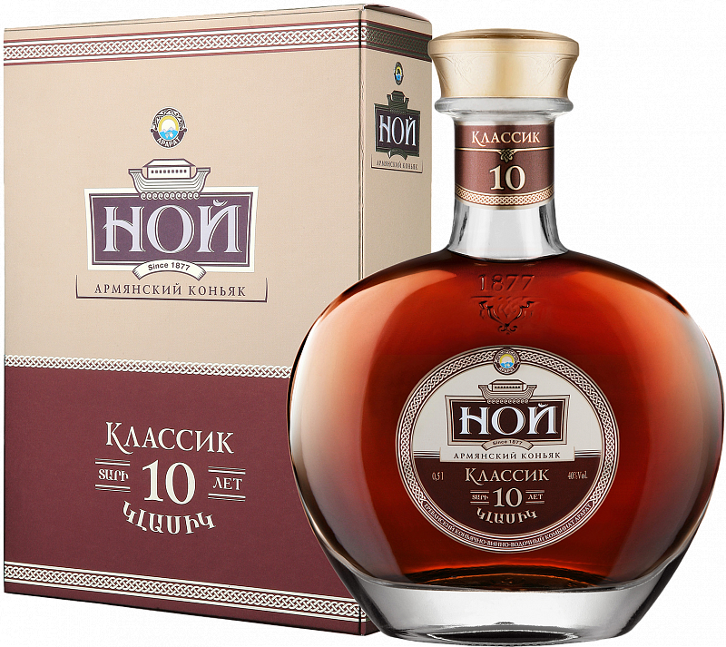 фото Коньяк ной, классический, 10 лет, 40 %, 500 мл, gift box