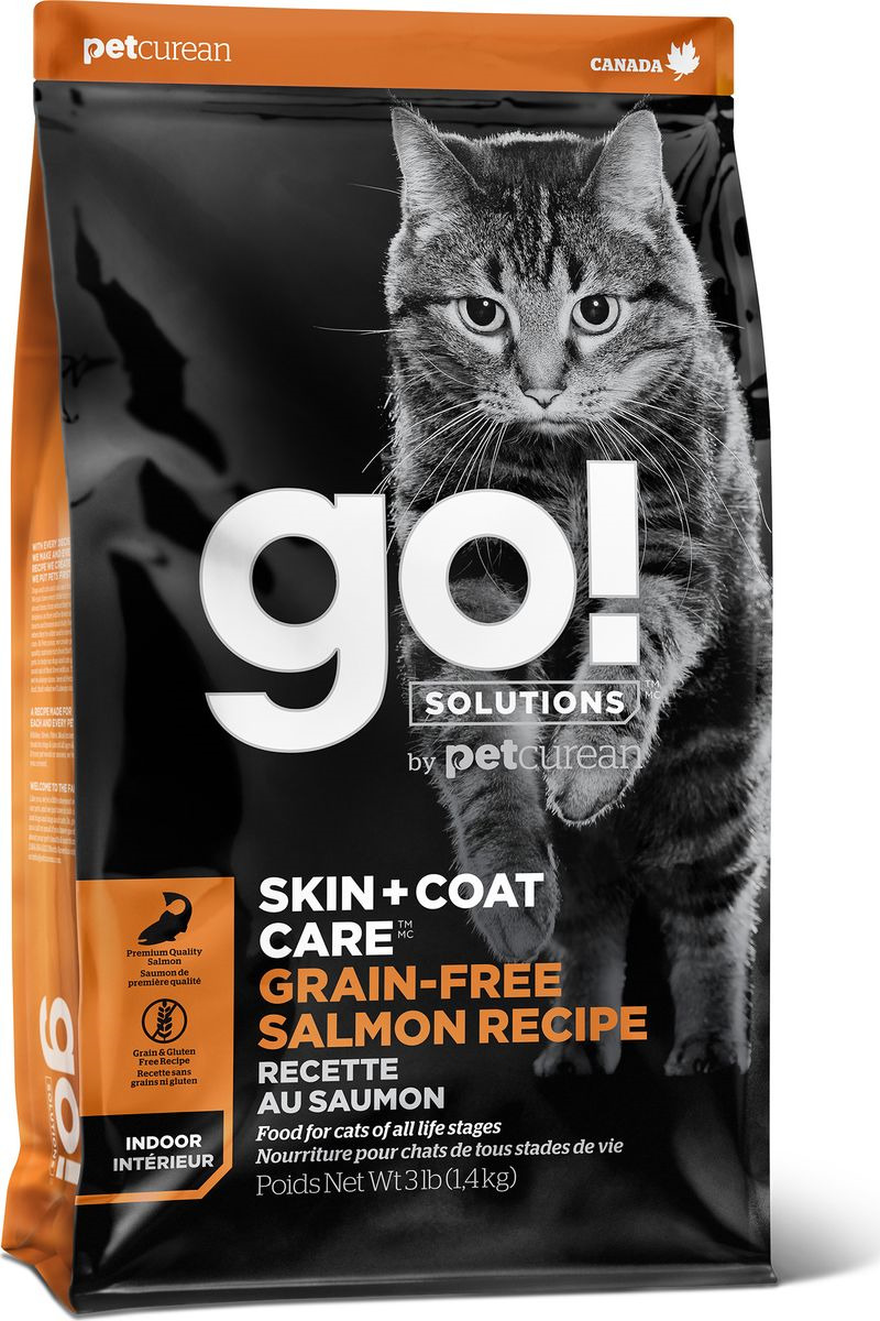 фото Сухой корм для кошек и котят go! skin + coat, беззерновой, с лососем, 3,63 кг