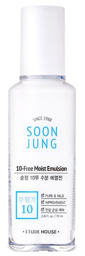 Эмульсия для лица Etude Soon Jung 10-Free Moist Emulsion 120 мл jessica увлажняющая эмульсия для рук и тела с пантенолом hand