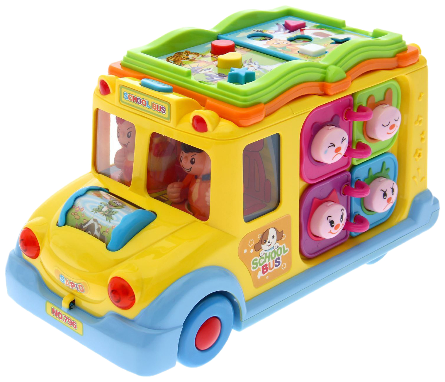 фото Развивающая игрушка "школьный автобус" (свет, звук) nobrand