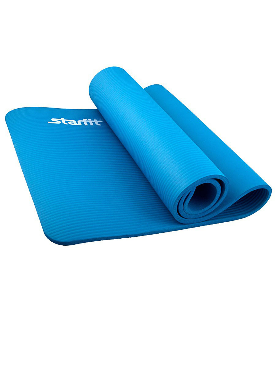 фото Коврик для йоги starfit fm-301 blue 183 см, 1,2 мм