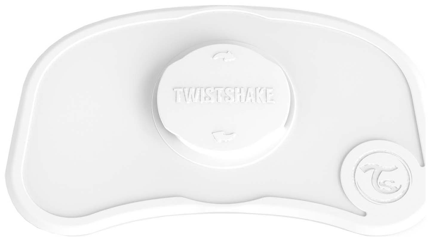 фото Коврик для кормления с тарелочкой twistshake click mat mini, белый