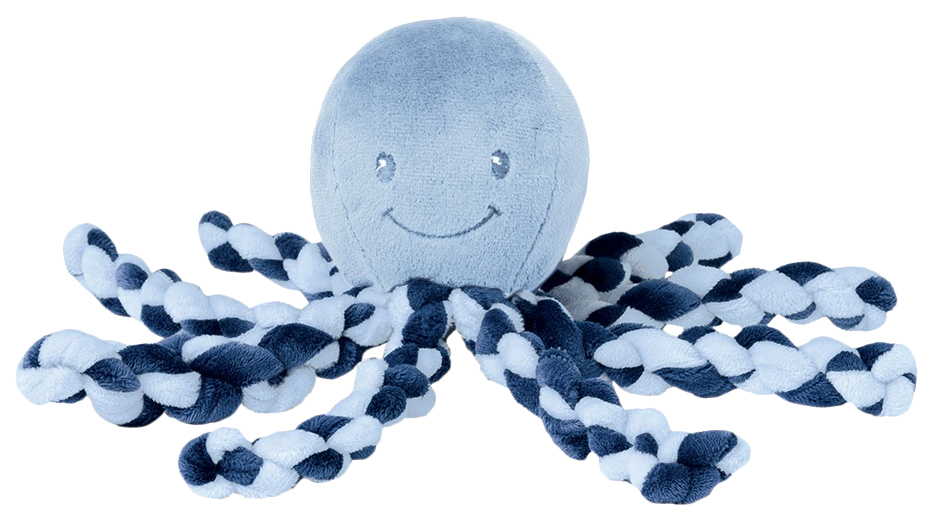 фото Игрушка мягкая nattou soft toy lapidou octopus осьминог navy blue-light blue