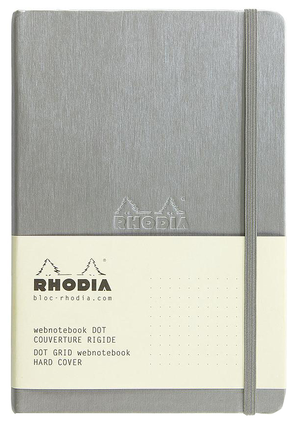 

Блокнот "Webnotebook" А5, 96 листов, в точку, серебристый
