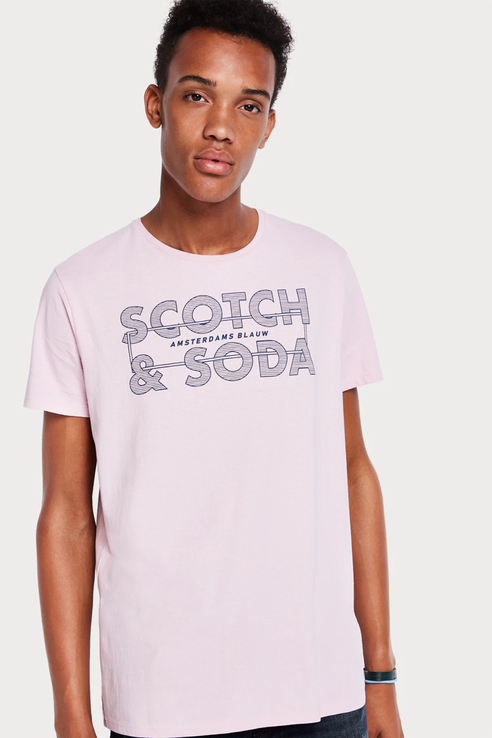 фото Футболка мужская 132.19ssmd.1151147613.2527 scotch & soda розовая l