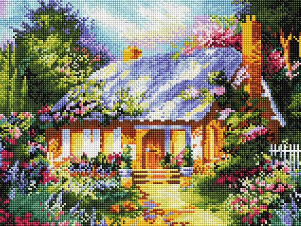 

Алмазная вышивка Белоснежка Летняя усадьба, 30x40 см, Летняя усадьба