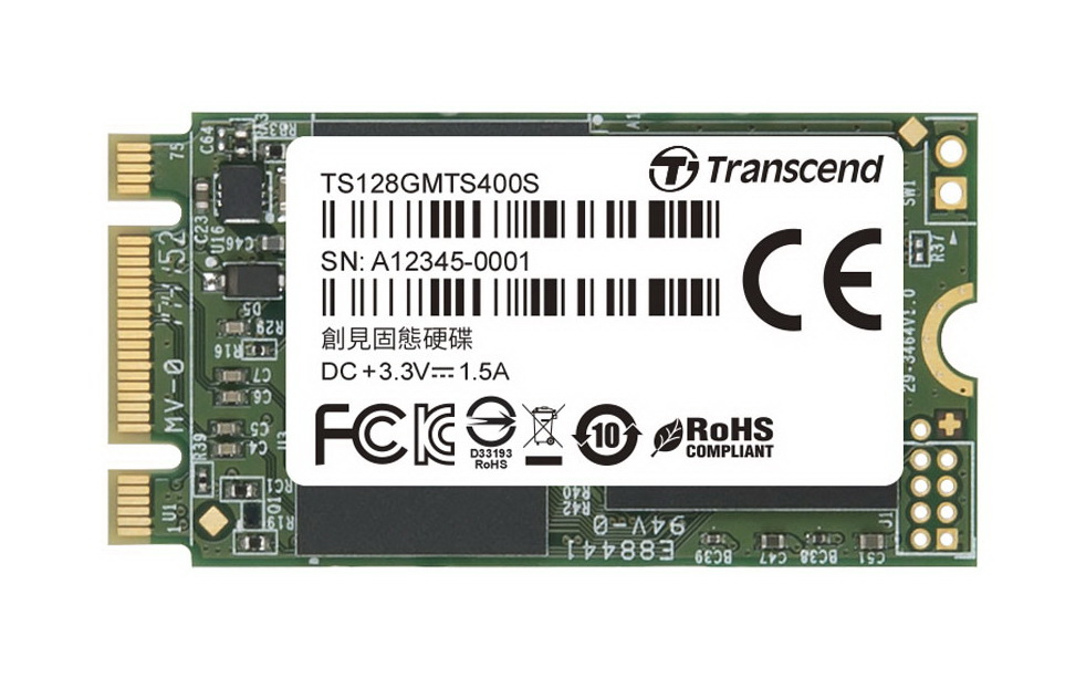 фото Ssd диск transcend mts400s 128гб (ts128gmts400s)