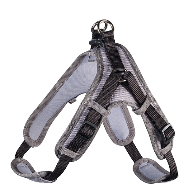 

Шлейка для собак HUNTER Neopren Vario Quick, нейлон/неопрен, черный/серый, M, 55-70 см, Neopren Vario Quick