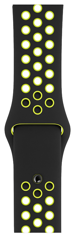 фото Ремешок для смарт-часов apple nike sport для apple watch 44 mm yellow/black (mtmw2zm/a)