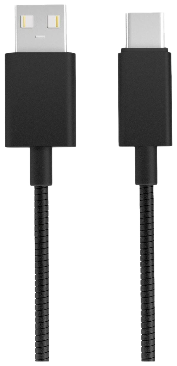 Кабель  Akai CE-442B USB Type Cm - USB*2,0 Am, 2,1A, 1 метр, металлическая оплётка Black