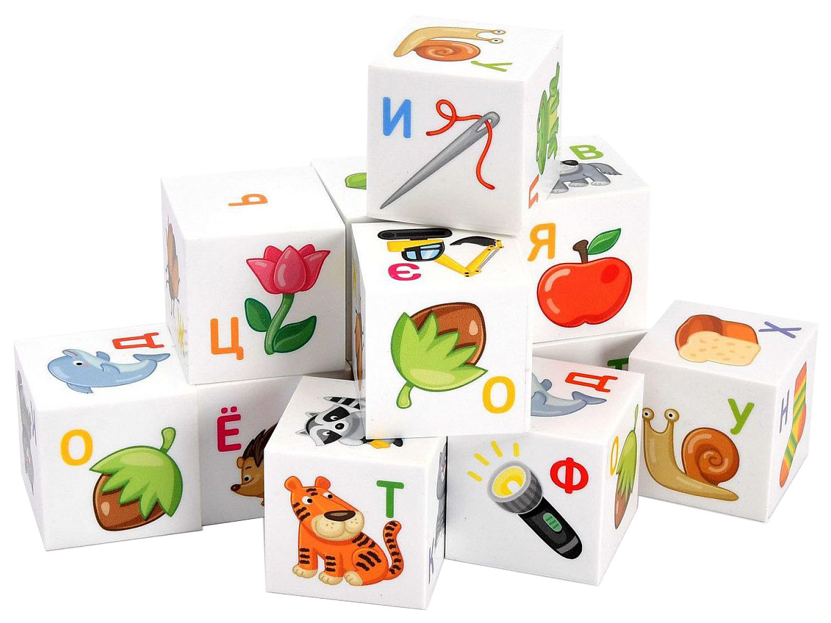 Кубики для настольных игр Десятое Королевство Азбука для умников 00712ДК настольная игра кубики для умников словодел