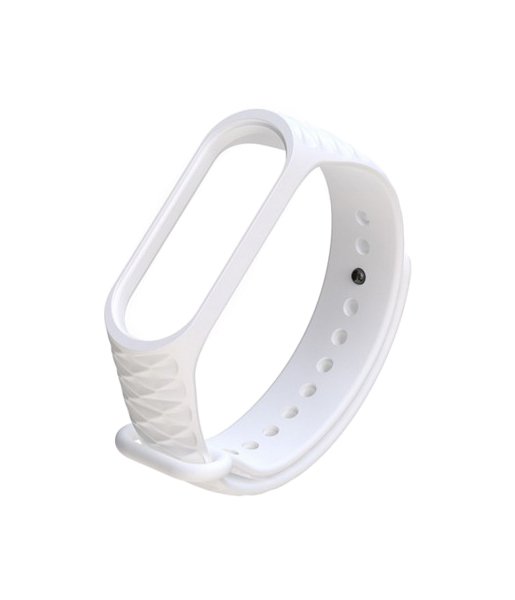 фото Ремешок для смарт-браслета xiaomi rhomb desing для xiaomi mi band 3 white