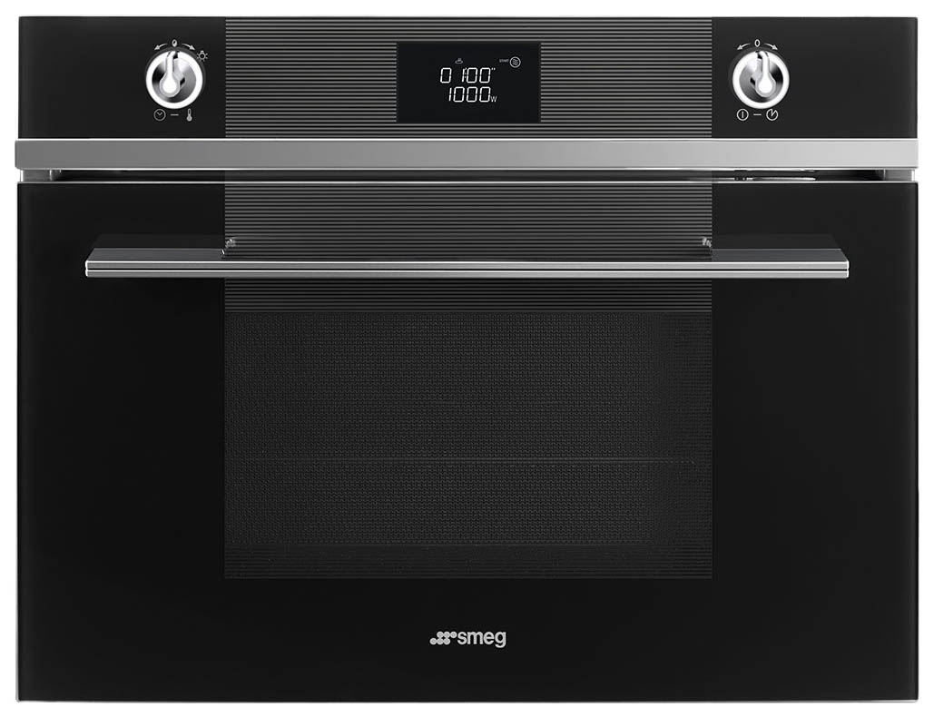 фото Встраиваемый электрический духовой шкаф smeg sf4102mcn black