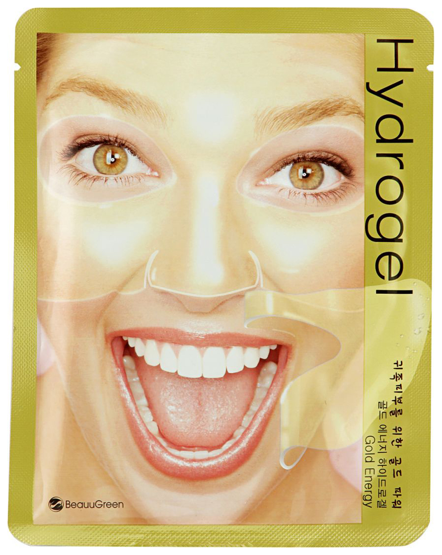 Маска для лица BeauuGreen Hydrogel Gold Energy Mask 1 шт by wishtrend крем для лица с прополисом propolis energy balancing cream 50