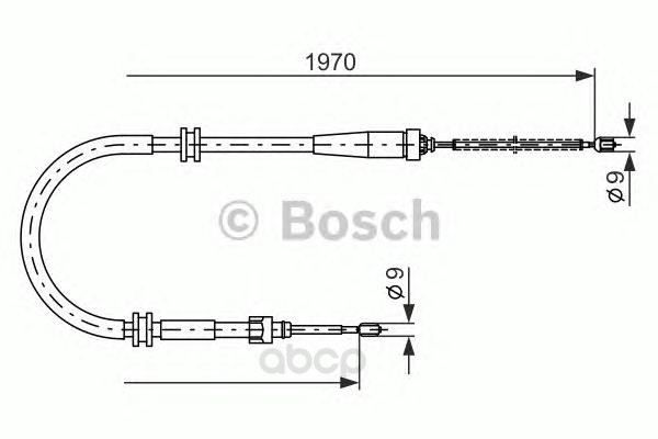 

Трос cтояночного тормоза BOSCH 1987482253