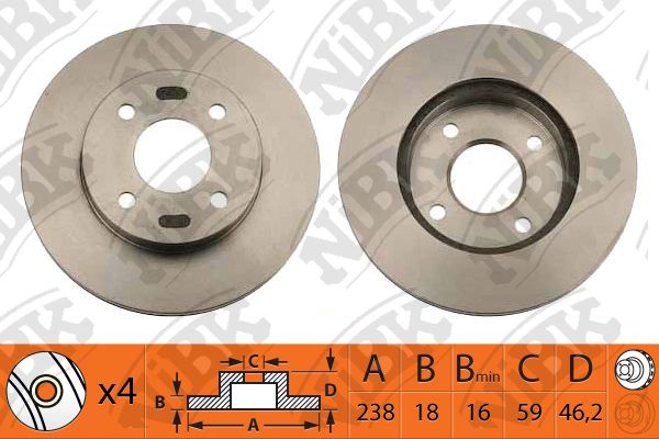 

Тормозной диск NiBK RN1233