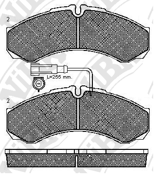 

Комплект тормозных колодок NiBK PN0073W
