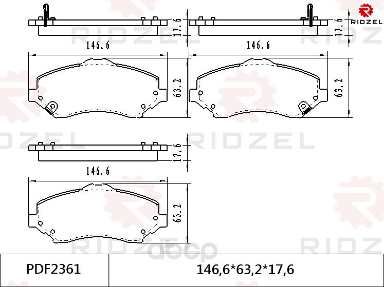 

Комплект тормозных колодок RIDZEL PDF2361