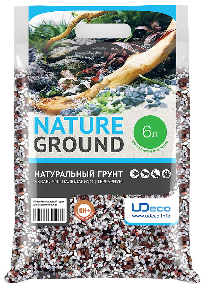 

Грунт для аквариума UDeco Canyon Mix 4-6 мм 6 л, Разноцветный