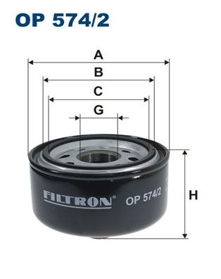 

Фильтр масляный FILTRON OP574/2