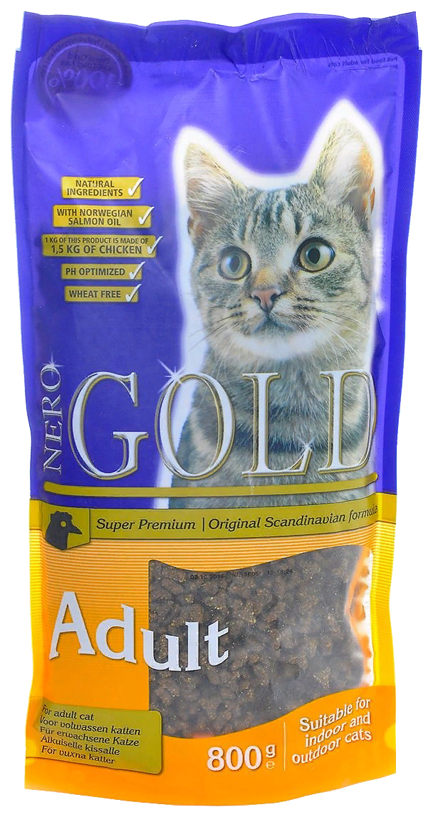 фото Сухой корм для кошек nero gold super premium, курица, 0,8кг