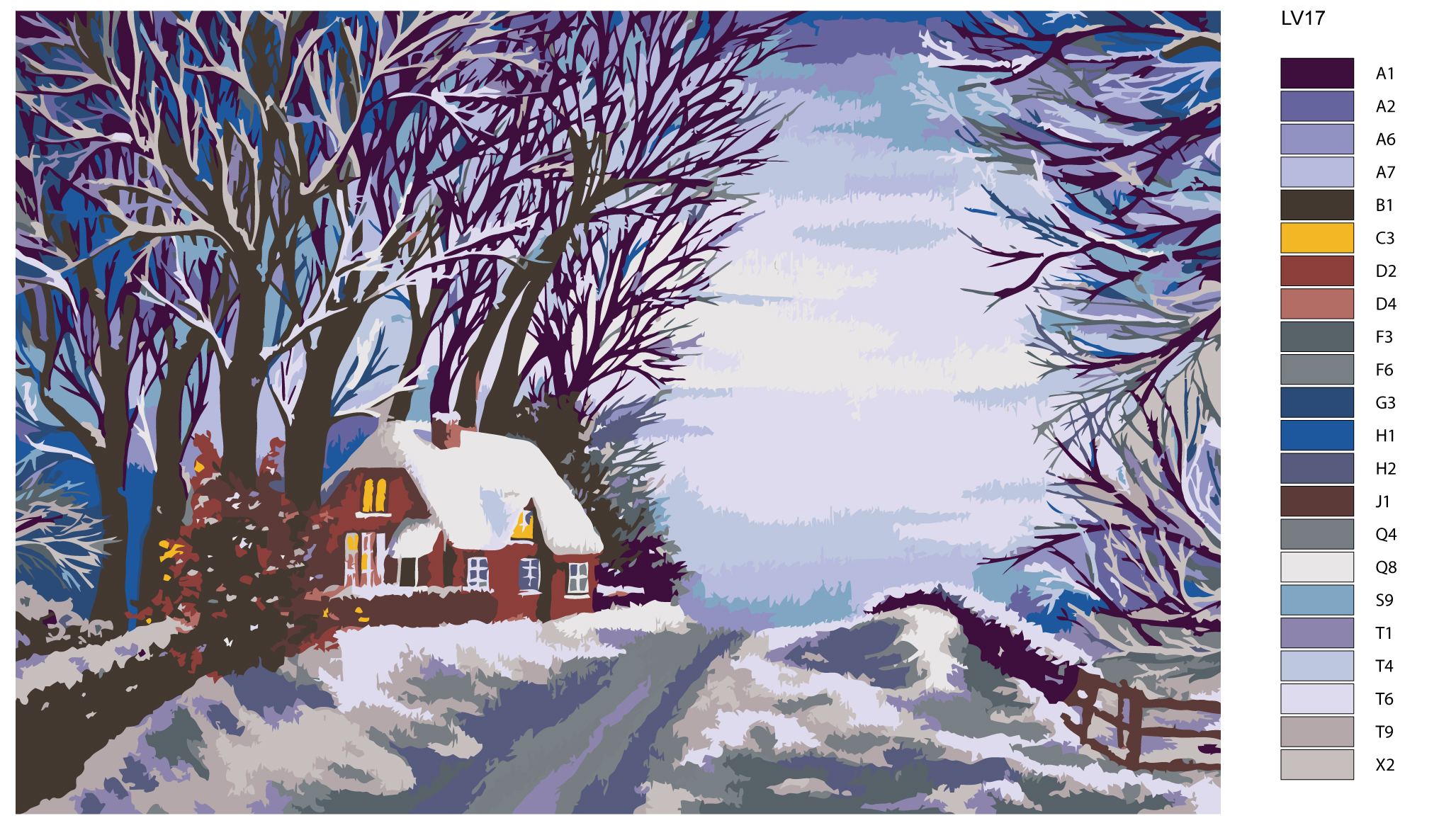 

Картина по номерам, 40 x 60, LV17, LV17