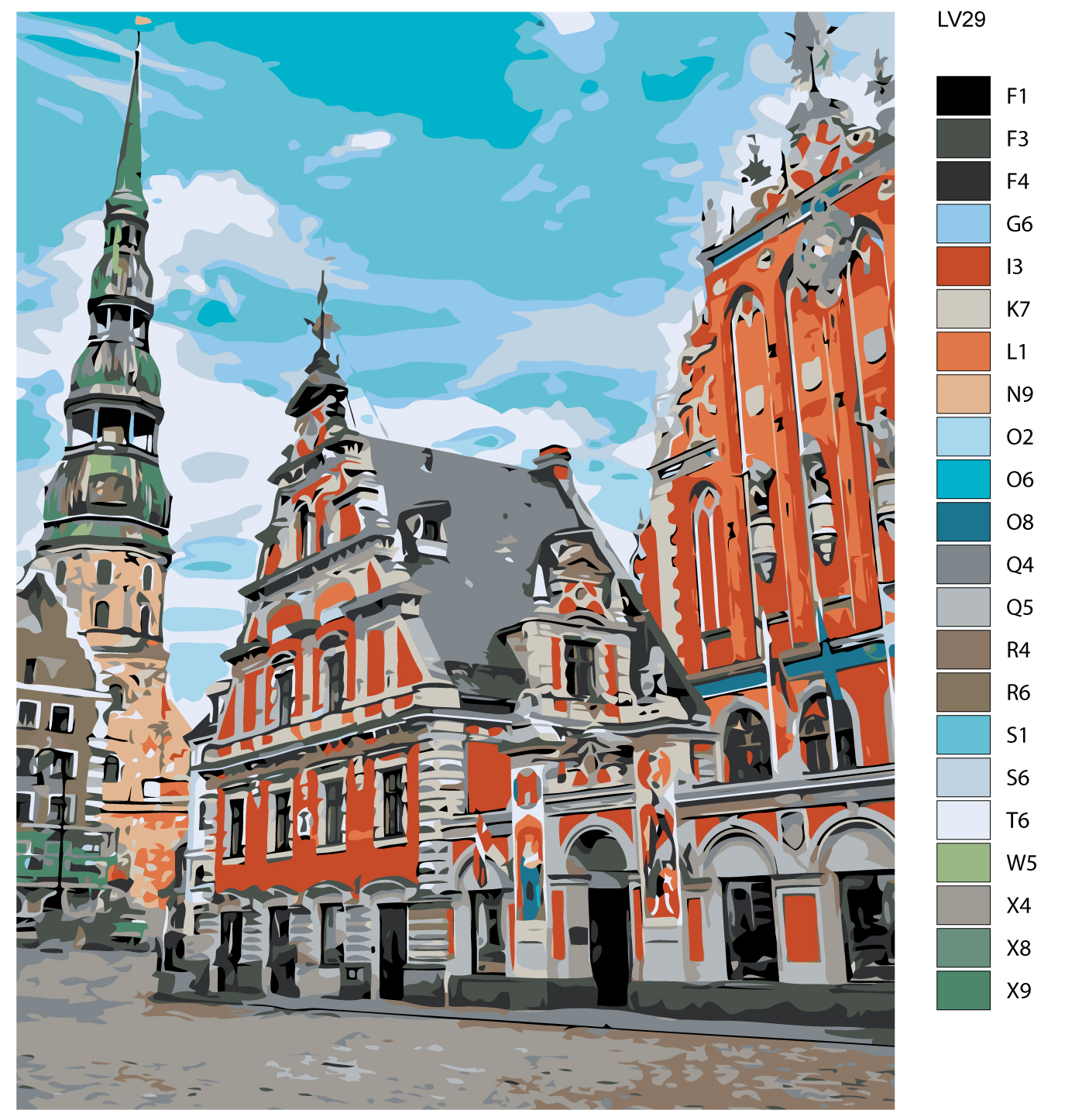 

Картина по номерам, 40 x 50, LV29, LV29