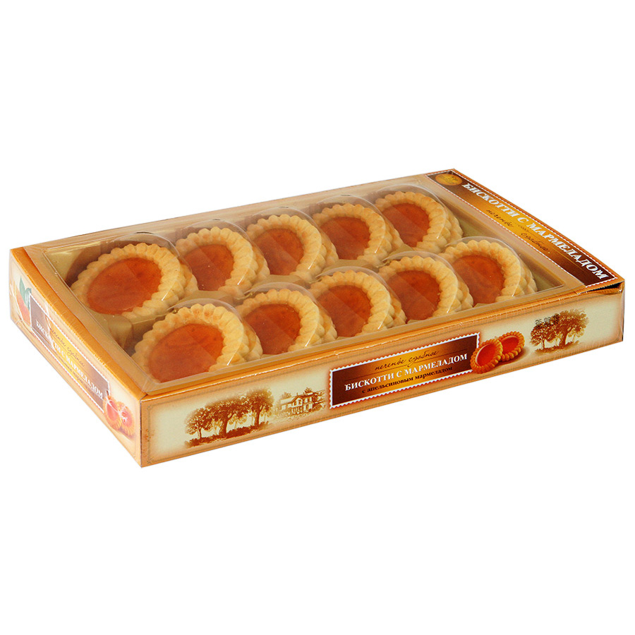 Печенье Бискотти с апельсиновым мармеладом сдобное 235 г