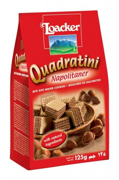 

Вафли Loacker quadratini napolitaner 125 г