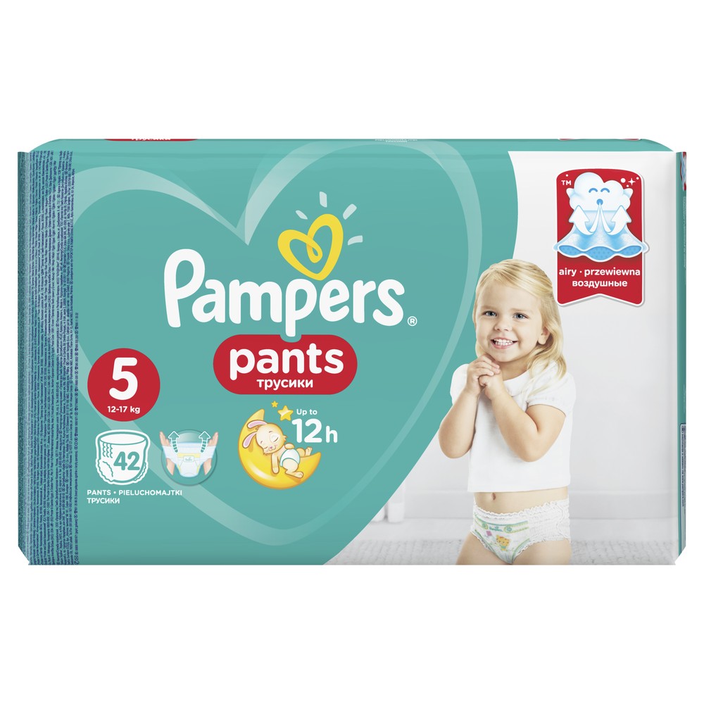 фото Подгузники-трусики pampers pants размер 5,12-17 кг, 42 шт.