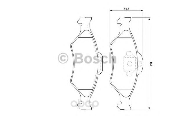 

Тормозные колодки дисковые BOSCH 0986424645