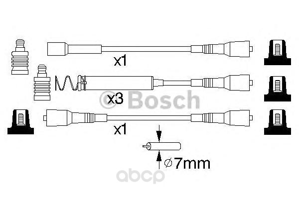 Провод высоковольтный комплект BOSCH 0986356850