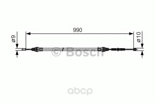 фото Трос cтояночного тормоза bosch 1987477751