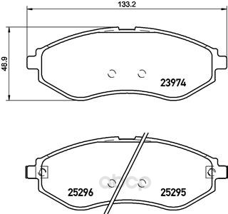 

Тормозные колодки дисковые brembo P10057