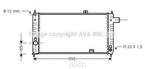 

Радиатор охлаждения двигателя Ava OL2050