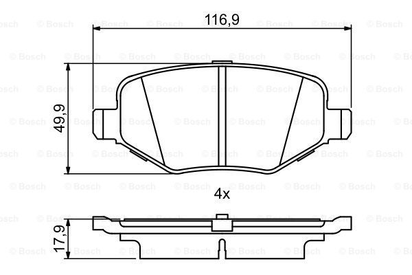 

Тормозные колодки Bosch дисковые 986495395