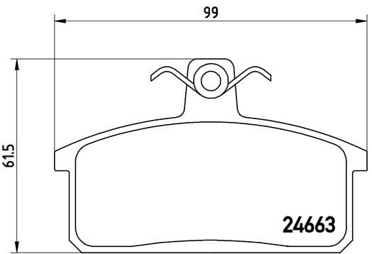 

Тормозные колодки brembo дисковые P79007