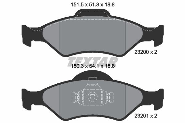 

Комплект тормозных дисковых колодок Textar 2320001