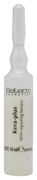 Кондиционирующий лосьон Salerm для выпрямления волос Kera-Plus 4х10 мл ампулы лосьон кондиционер с кератином salerm kera liss 8х4 х13 мл