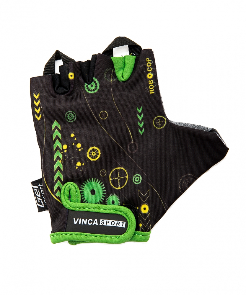 

Велоперчатки Vinca Sport Robocop, черный, 4XS, Черный;зеленый, Robocop