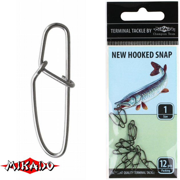

Застежка Mikado New hooked BN 4 кг, 12 шт., New hooked BN