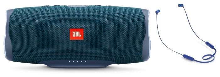 

Портативная колонка JBL Charge 4 Blue + T110BT Blue Blue, Charge 4 Blue + T110BT Blue