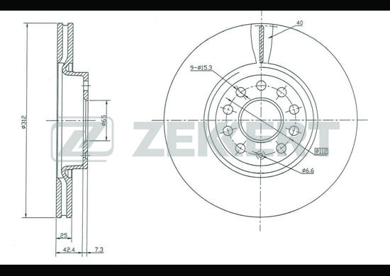 

Тормозной диск ZEKKERT BS-5016