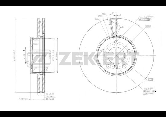 

Тормозной диск ZEKKERT BS-5634