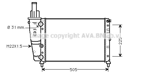 

Радиатор охлаждения двигателя AVA QUALITY COOLING FTA2138