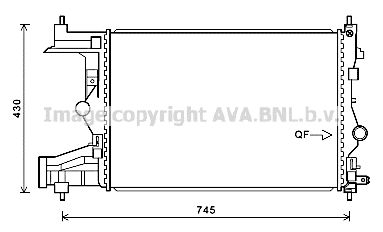 

Радиатор охлаждения двигателя AVA QUALITY COOLING OLA2487