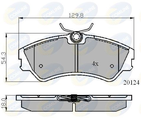 

Комплект тормозных колодок, дисковый тормоз COMLINE CBP01073